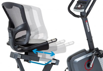 Trenažér Hammer Comfort Motion BT polohovatelné sedadlo