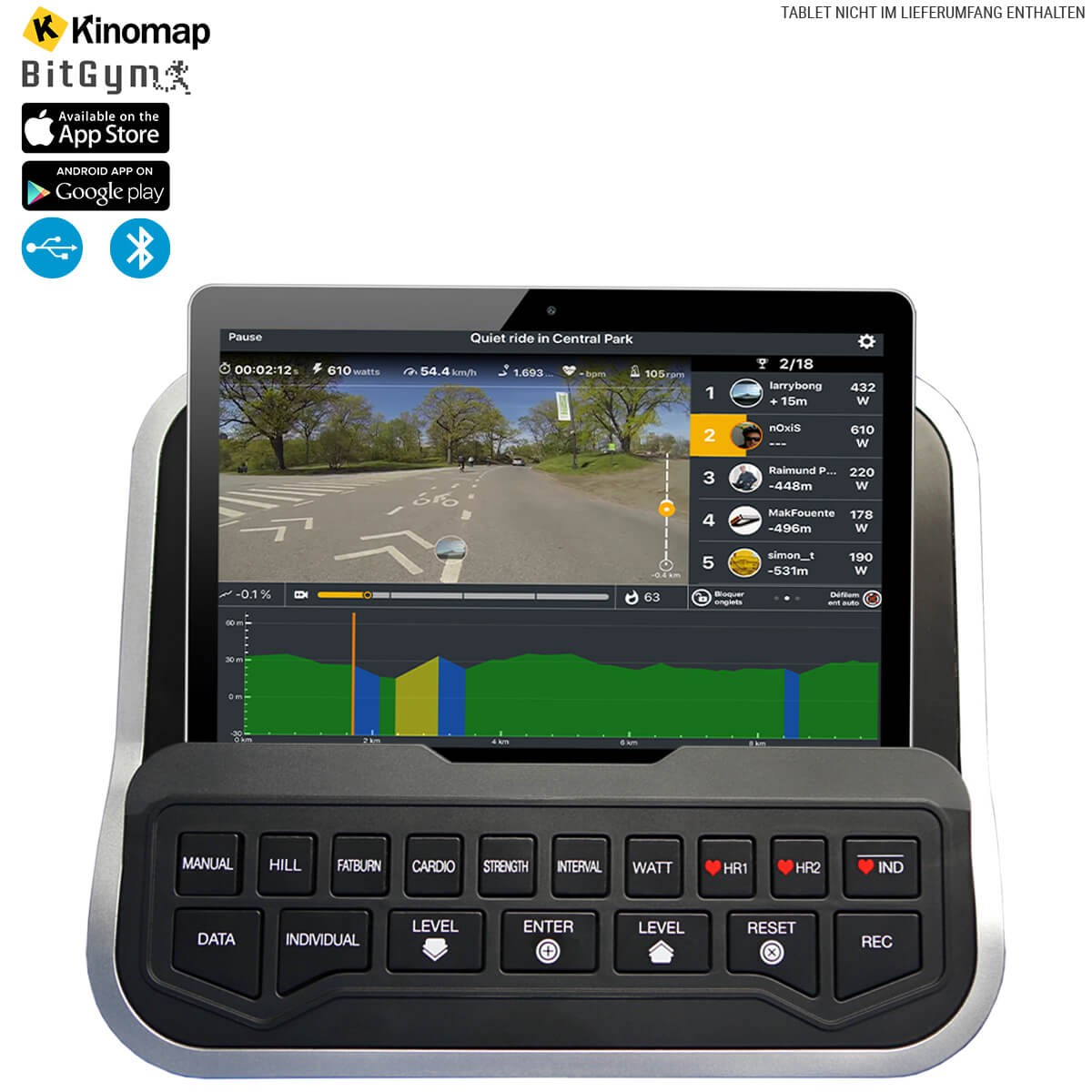 Eliptický trenažér Finnlo Loxon XTR BT aplikace