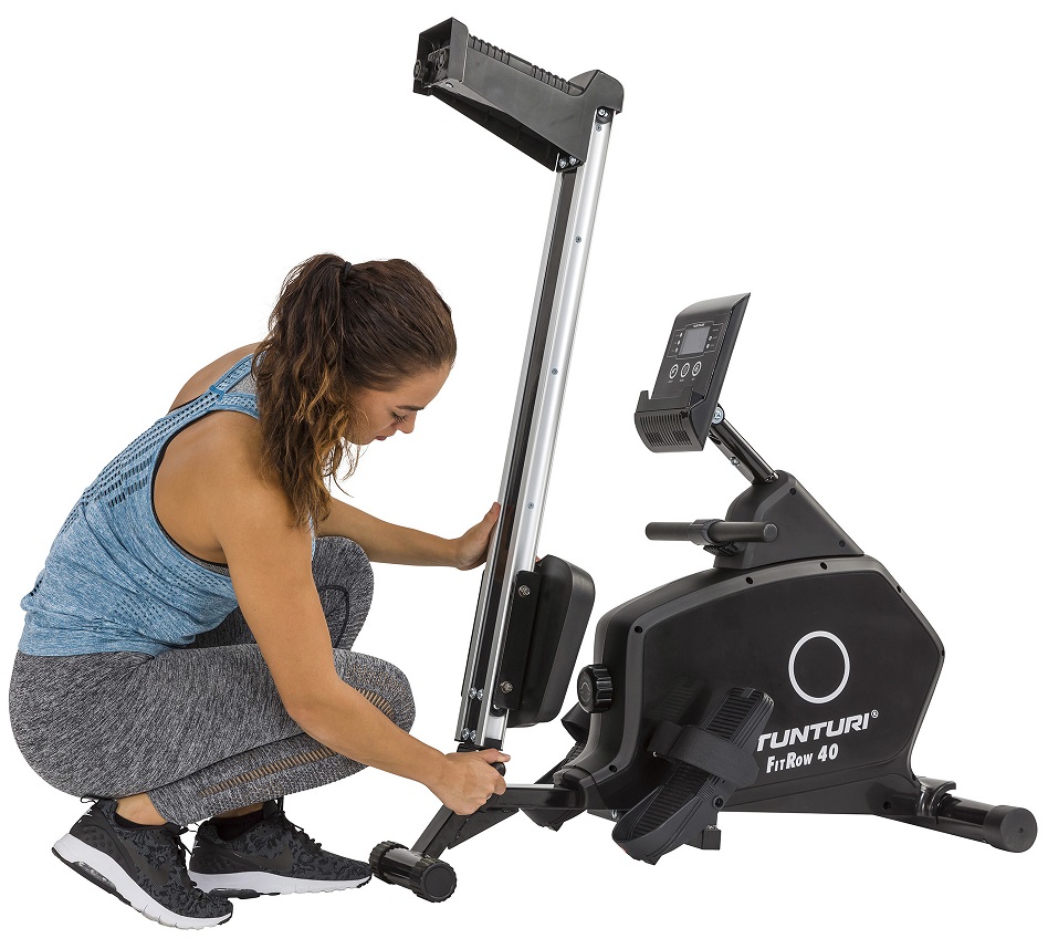 Veslovací trenažér TUNTURI FitRow 40 možnost složení