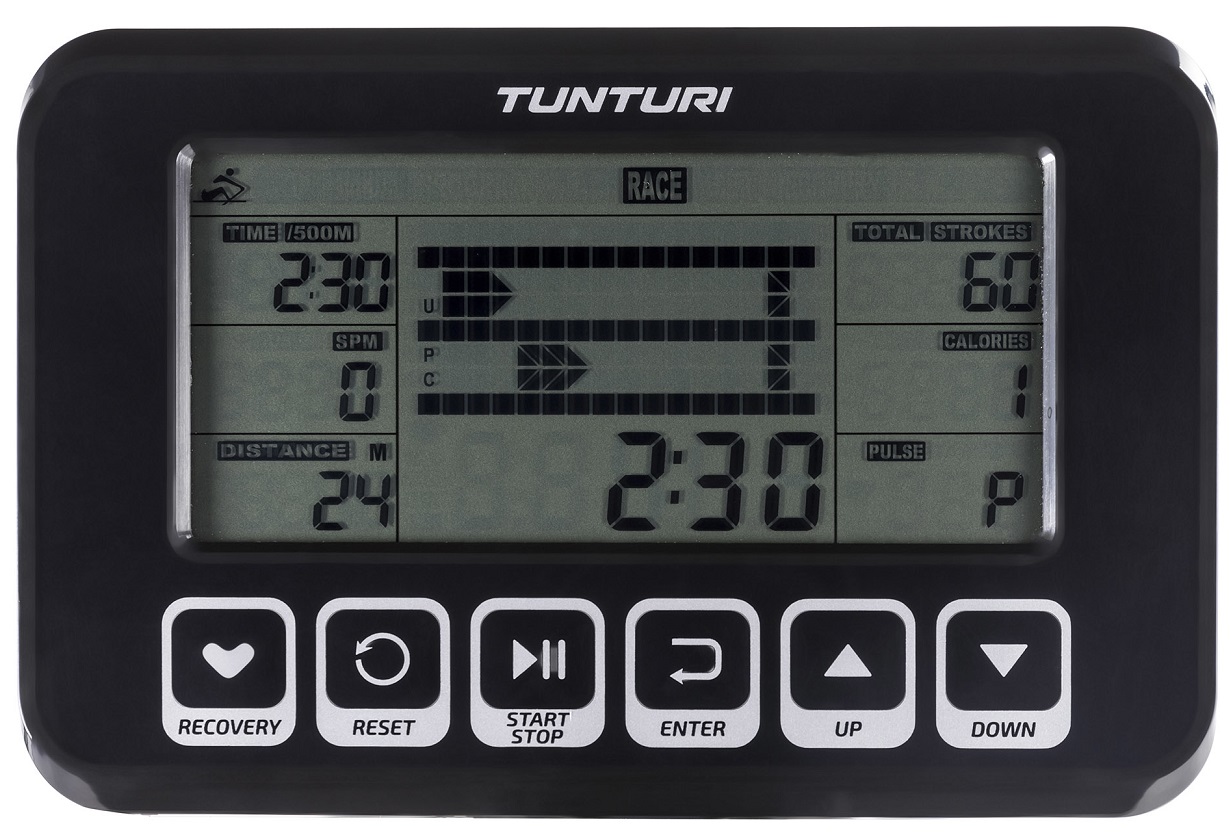 Veslovací trenažér Tunturi FitRow 70 počítač