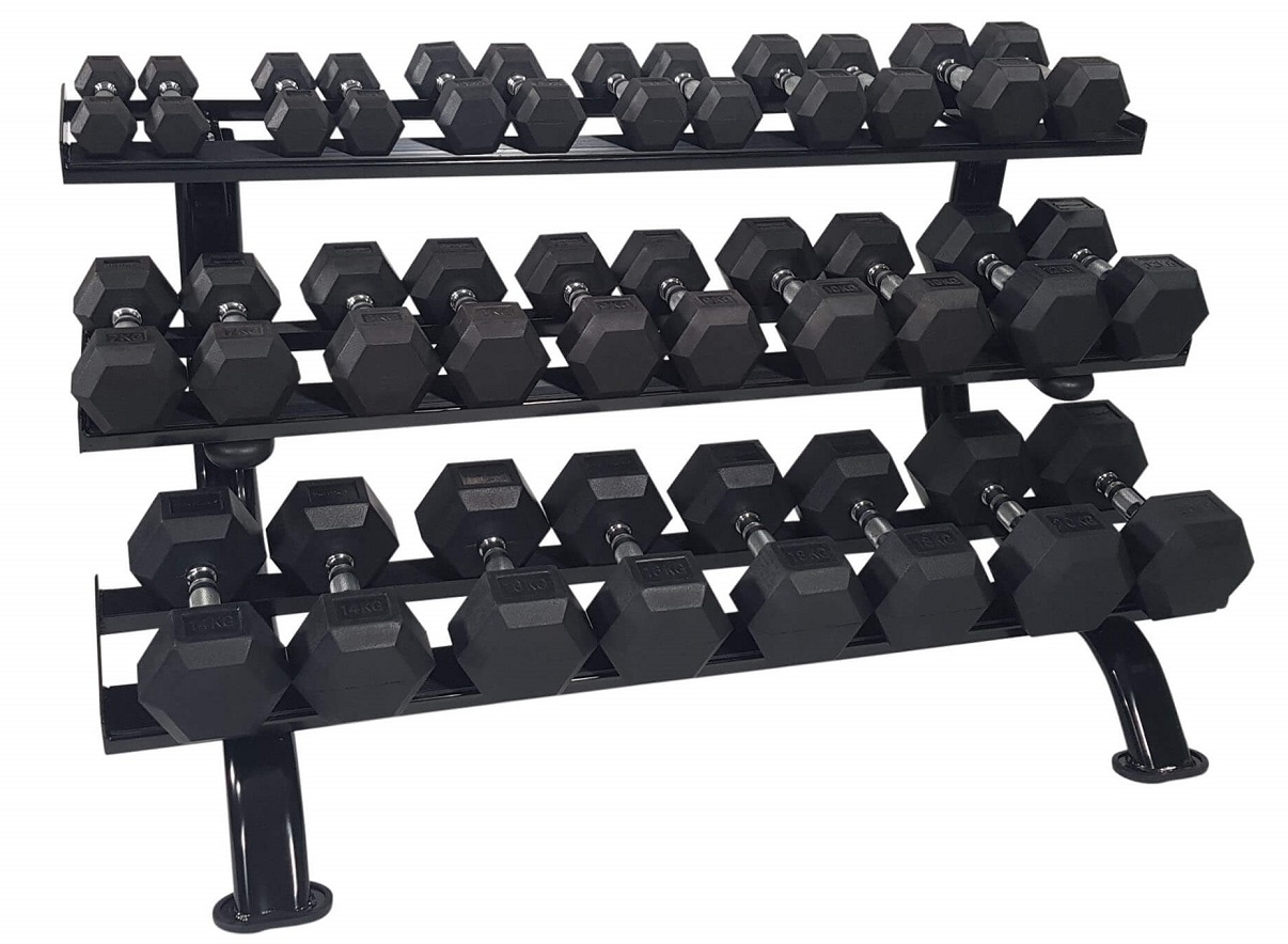 Odkládací stojan na činky 3 - řadý