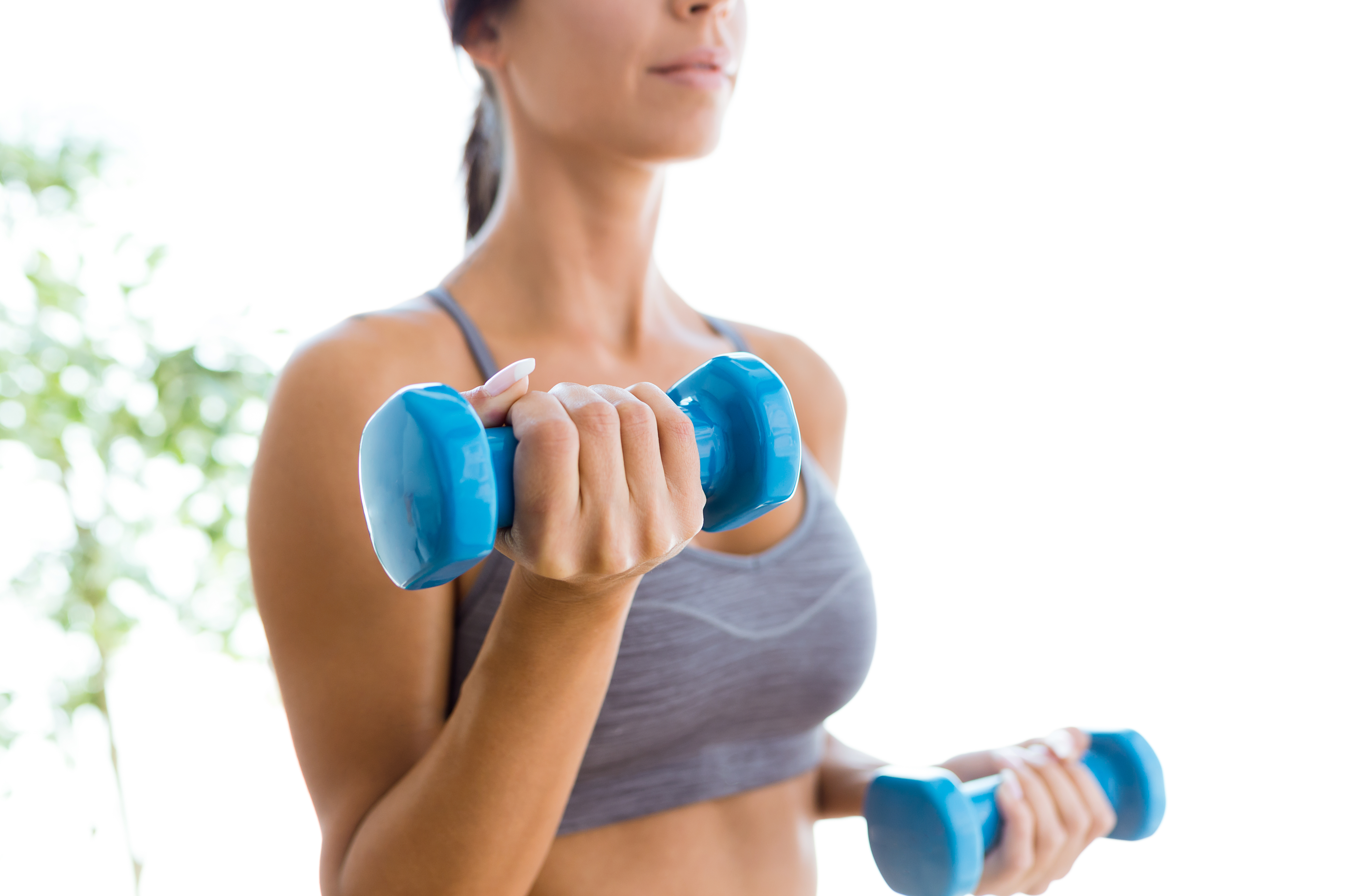 Chůze na místě s činkami