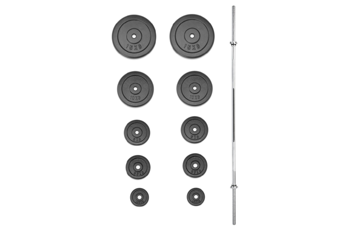 Nakládací činka PREMIUM kovová 75 kg