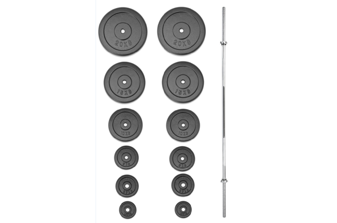 Nakládací činka PREMIUM kovová 115 kg