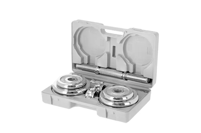 Chromované činky v kufříku HMS 20 kg (2x 10 kg)