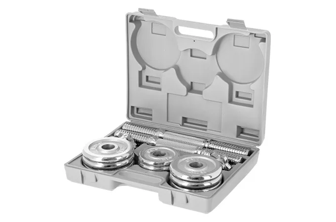 Chromované činky v kufříku HMS 15 kg