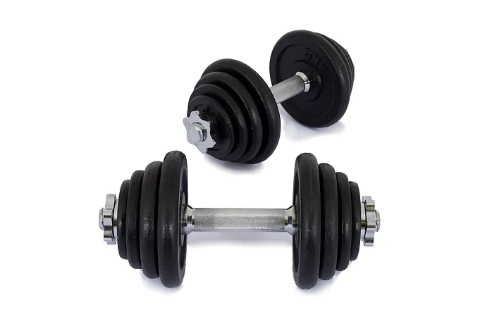 Set jednoručních nakládacích činek 2x 15 kg TRINFIT 30 mm