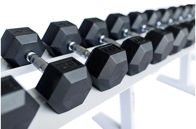 Sada jednoruček pogumovaných HEXA 2,5 až 55 kg