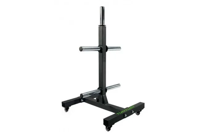 Stojan na olympijské kotouče Bumper Plate TUNTURI na kolečkách