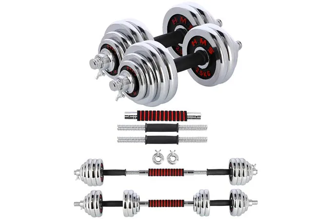 Činkový set v kufru HMS STC30 2x15 kg, chrom