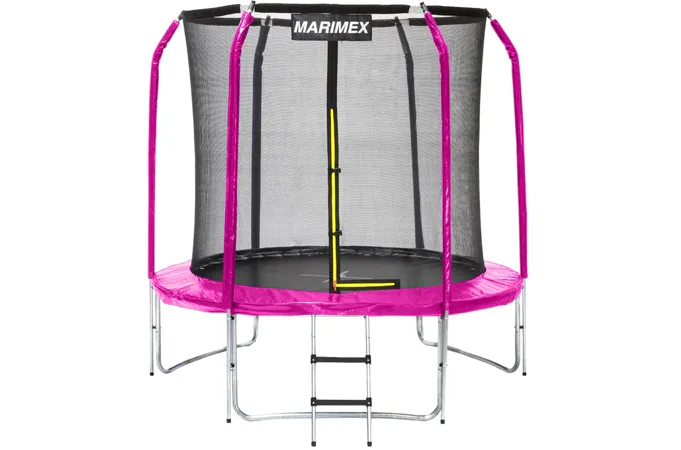 Marimex 244 cm růžová + vnitřní ochranná síť + žebřík