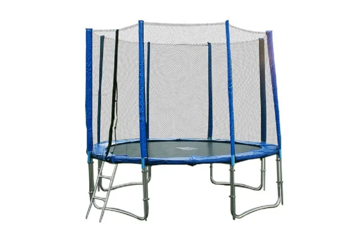 GoodJump TOP 4UPVC modrá 305 cm s ochrannou sítí + žebřík + krycí plachta + kotvící sada 4