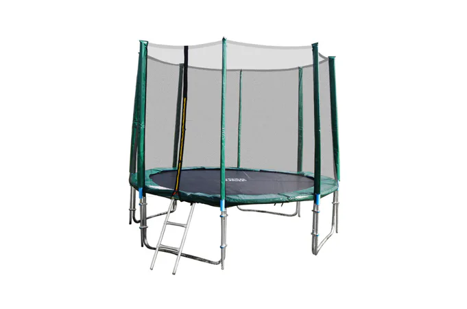 GoodJump 4UPVC zelená 366 cm s ochrannou sítí + žebřík + krycí plachta