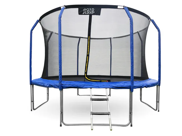 GoodJump 4UPVC modrá 366 cm s ochrannou sítí + žebřík
