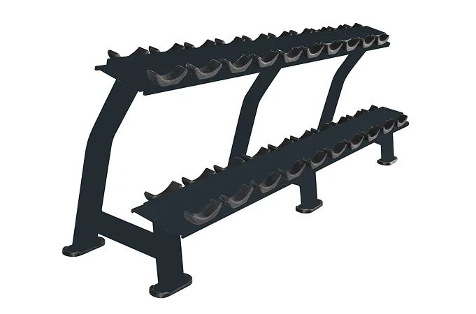 Dvouřadý stojan na činky PRIMAL Matte Nero