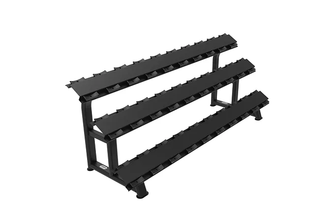 Třířadý stojan na činky PRIMAL Matte Nero