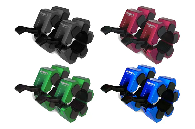 Uzávěry na olympijskou činku ALU PRIMAL barevné - pár