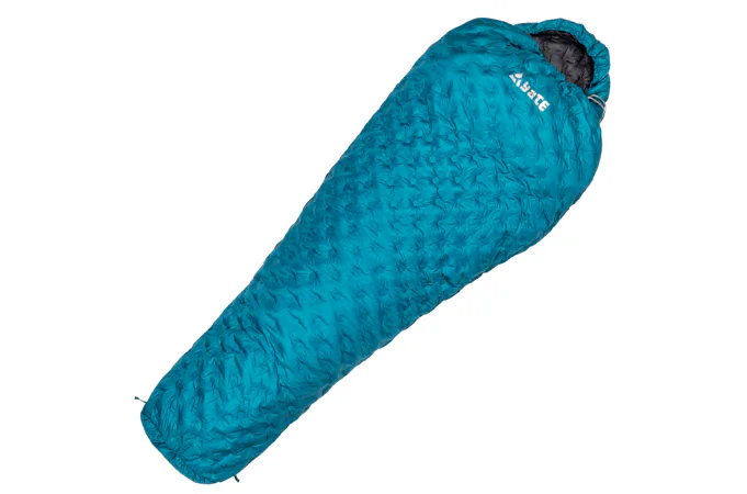 Péřový spací pytel YATE ANASO 500 pravostranný modrý