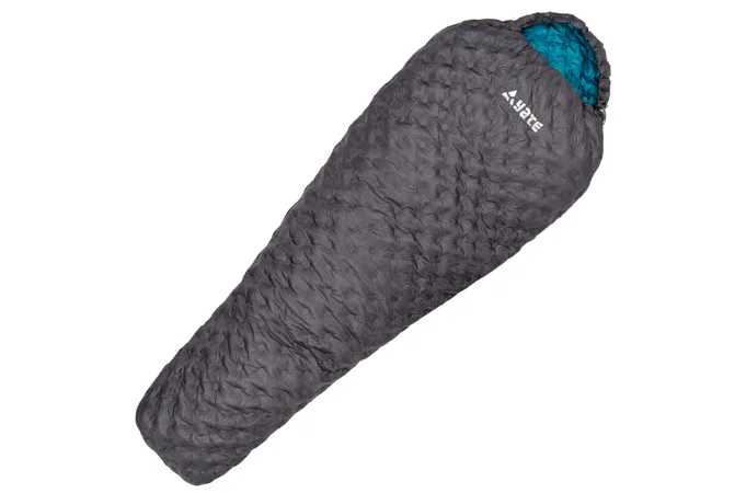 Péřový spací pytel YATE ANASO 500 pravostranný šedý