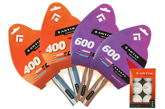 ARTIS sada 4 pálek a 6 míčků