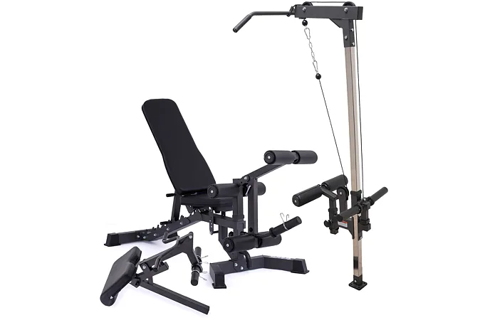 TRINFIT Bench L5 Pro s kopačem + bicepsovou opěrkou + kladkou