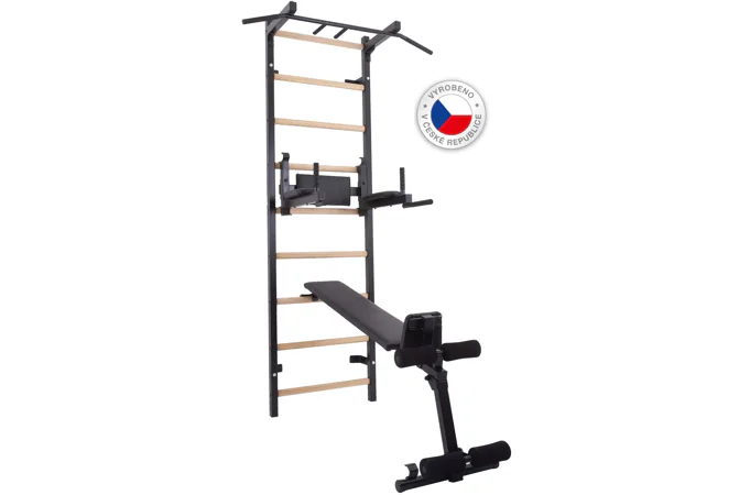 Ribstol TRINFIT Elegance s hrazdou, bradly a lavičkou 240x70 (černá)