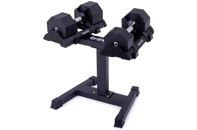 Nastavitelné činky se stojanem TRINFIT OctaBlock 2x 32 kg černé