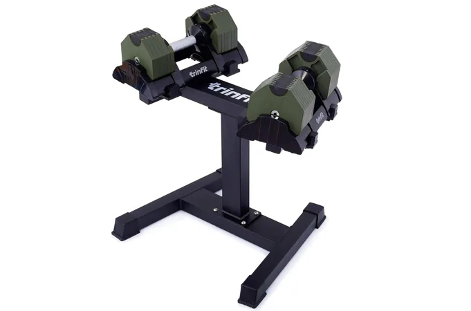 Nastavitelné činky se stojanem TRINFIT OctaBlock 2x 32 kg zelené