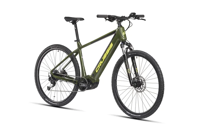 CRUSSIS e-Cross 7.10 18" zeleno-žlutá 2025