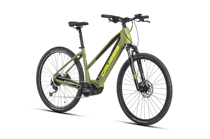 CRUSSIS e-Cross low 7.10 18" zeleno-žlutá 2025