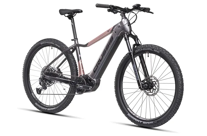 CRUSSIS e-Guera 9.10 19" šedo-růžová 2025