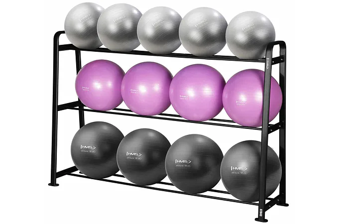 Sada 13 gymnastických míčů HMS YB02 se stojanem STR43