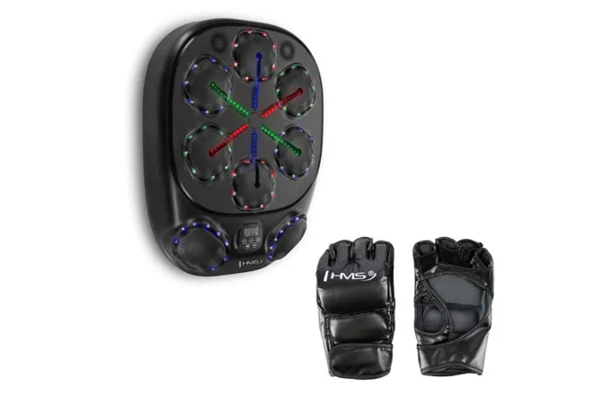 Elektronický boxerský terč HMS TB10 s LED, Bluetooth a rukavicemi