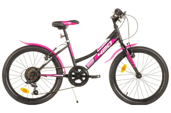 Dino Bikes Juniorské 20" růžovo černé