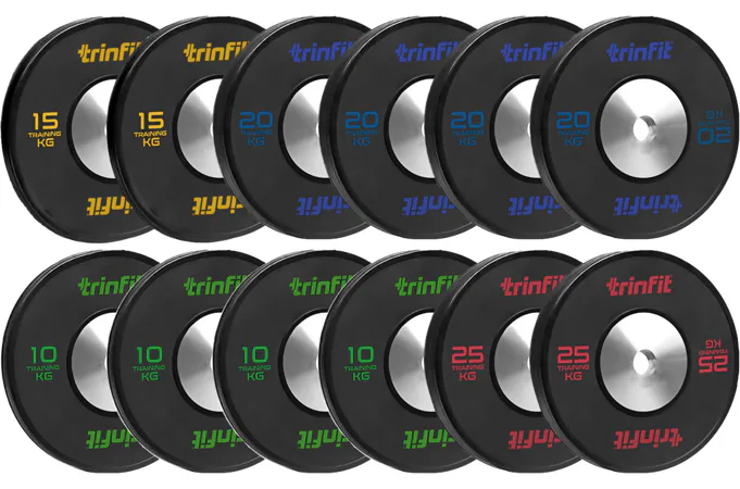 Sada olympijských kotoučů TRINFIT Bumper Plate Competition 200 kg