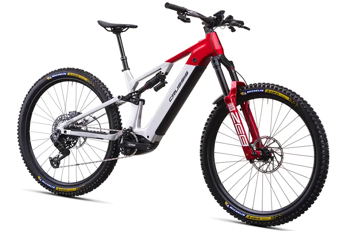 Elektrokolo CRUSSIS e-Full 10.11-PRO 715 Wh 18" bílo-červená 2026