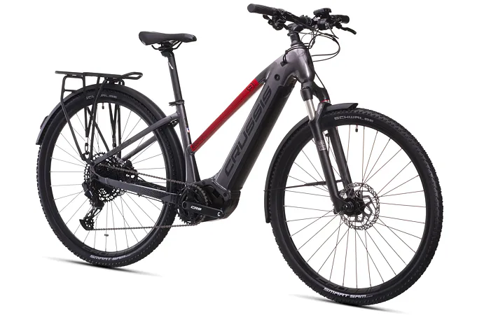 CRUSSIS e-Savela 9.11-715 Wh 16" šedo-červená 2026