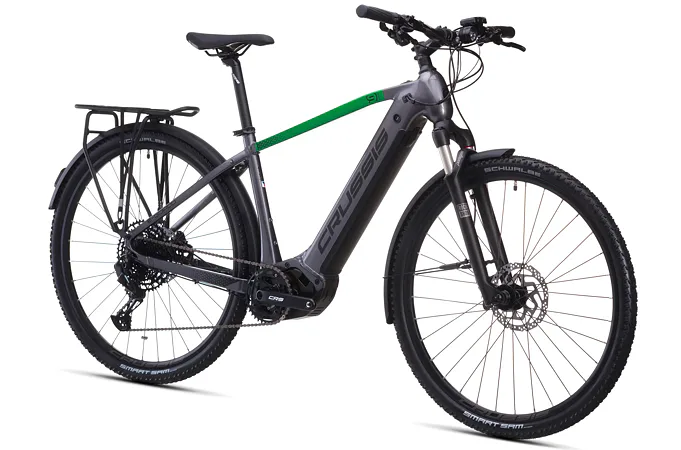 CRUSSIS e-Gordo 9.11-715 Wh 18" šedo-zelená 2026