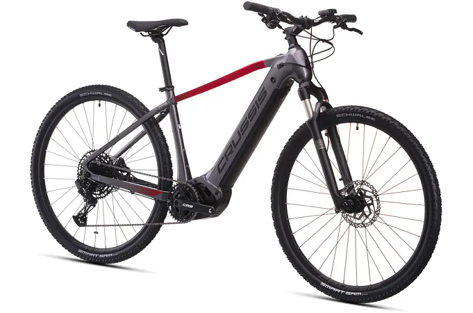 CRUSSIS e-Cross 9.11-715 Wh 22" šedo-červená 2026