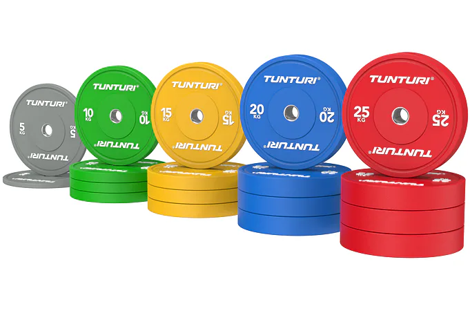 Set Olympijských Bumper kotoučů TUNTURI Platinum - 290 kg