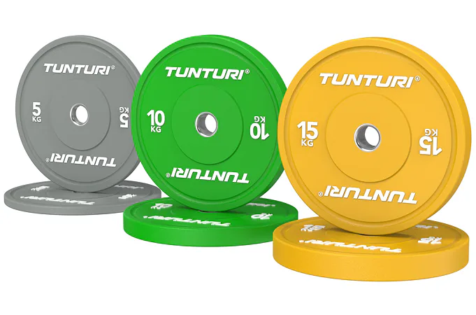 Set Olympijských Bumper kotoučů TUNTURI Platinum - 60 kg