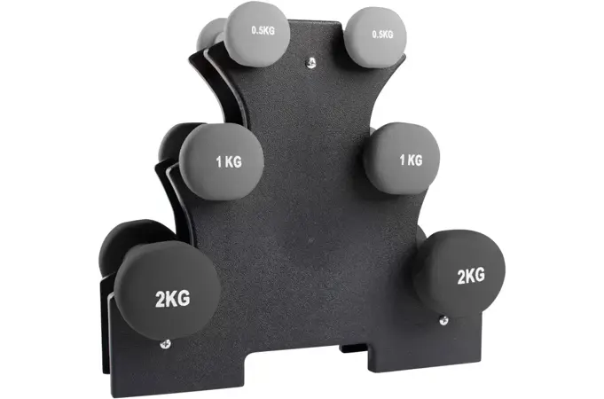 Činkový set neopren ve stojanu VIRTUFIT