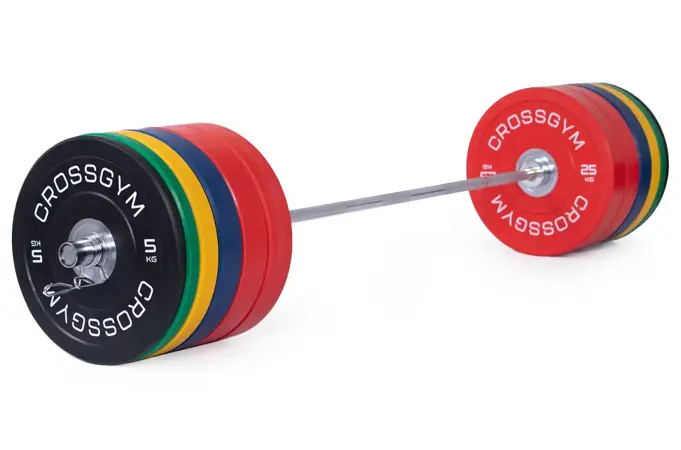 Olympijská činka TRINFIT 220 kg Training Bumper CrossGym