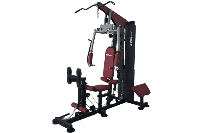 Posilovací věž KUBISPORT HG4500K s tricepsovým lanem a leg pressem